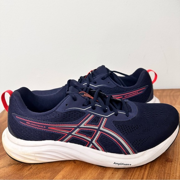 ASICS Navy Blue Red Gel Contend 9 Sneakers SZ 11 Athleisure Casual EUC main image 7